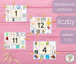 Klamerkowe pomoce - cyfry/liczby (zakres 1-12)