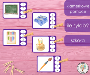 Klamerkowe pomoce - ile sylab? - szkoła