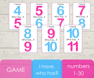 I have, who has? - numbers 1-30