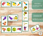 Domino podłogowe - owoce/warzywa