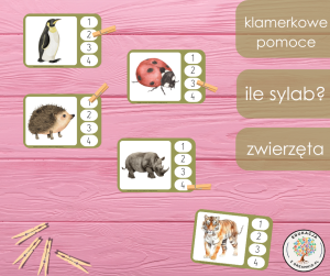 Klamerkowe pomoce - ile sylab? - zwierzęta