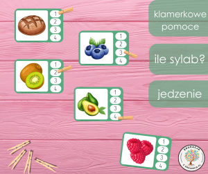 Klamerkowe pomoce - ile sylab? - jedzenie