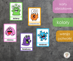 Karty obrazkowe - kolory - potworki