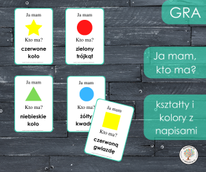 Ja mam, kto ma? - kształty i kolory z napisami