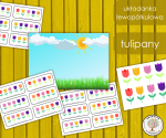 Układanka lewopółkulowa - tulipany
