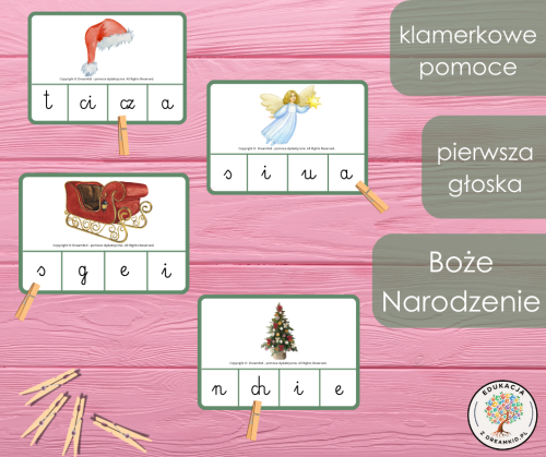 Klamerkowe pomoce - pierwsza głoska - Boże Narodzenie.png