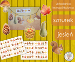 Układanka lewopółkulowa - sznurek - jesień