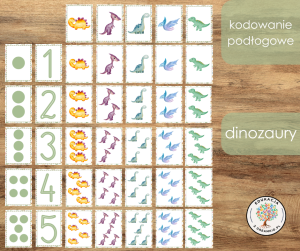 Kodowanie podłogowe - dinozaury
