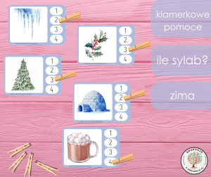 Klamerkowe pomoce - ile sylab? - zima